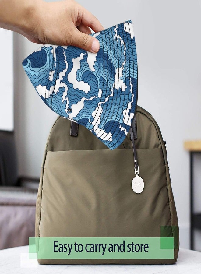 JIEKENMO The Great Wave Off Kanagawa Japanese Blue White Bucket Hats Fashion Sun Cap Packable Outdoor Fisherman Hat for Women and Men - Image 5